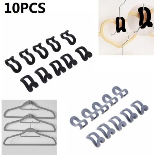10PCS/Lot Cloth Hanger Hook Mini Flocking Clothes Hanger Easy Hook Closet Organizer Holder Save Space Non Slip Flocking Hanger