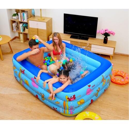 2.1m inflatable swimming pool Ocean World Childrens Pool Portable Baby Tub
