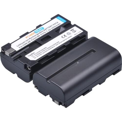 2Pcs 2600mAh NP-F550 NP F550 NPF570 Camera Battery for Sony NP-F330 NP-F530 NP-F570 NP-F730 NP-F750 CCD-TRV81 CCD-RV100 RV200