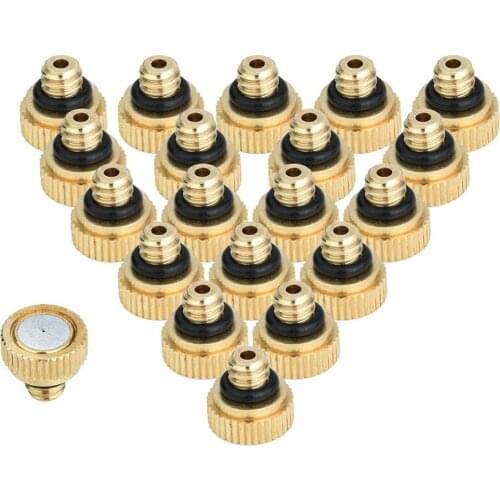 20Pcs Br Misting Nozzles for Cooling System 0.012 Inch(0.3 mm) Water Spray Nozzle Sprinklers Misting Cooling