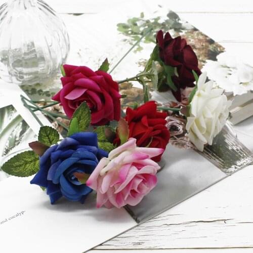 4 pieces Wedding Christmas decorations for home Artificial rose DIY Garlands New Year Candy box Wreath Brooch Scrapbooking Gifts