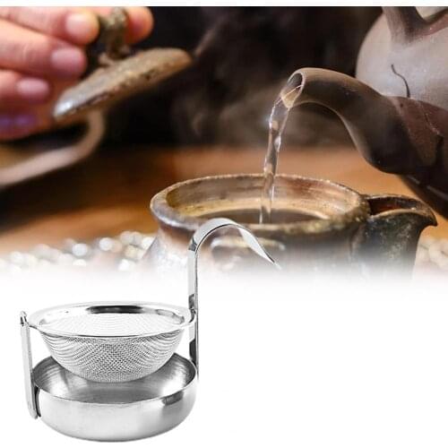 60%HOTTea Infuser Rotatable Convenient 304 Stainless Steel Anti-rust Mesh Tea Strainer for Home