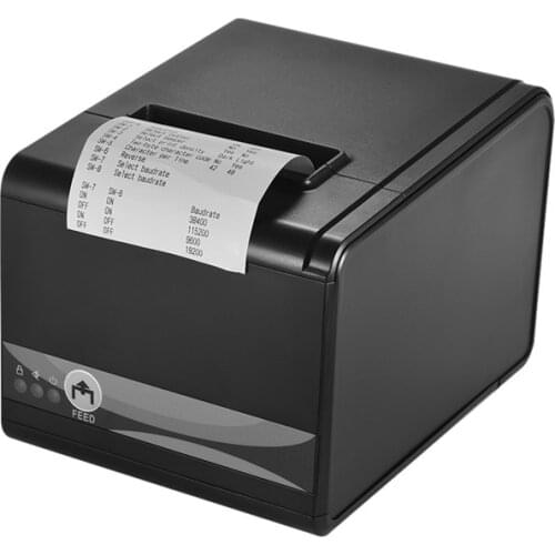 80mm Thermal Receipt Printer 250mm/s High Speed Ethernet USB RS232 Serial Port Thermal Printer with Auto Cutter for POS System