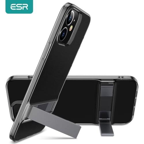 ESR for iPhone 12 Mini Case Stand Metal Kickstand Back Cover with Holder Black for iPhone 12mini Case 12 mini Funda