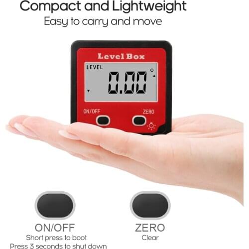 Digital Level Protractor Inclinometer Mag-netic Level Angle Meter Angle Finder Level Box Angle Measuring Tool