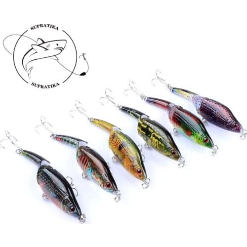 6Pcs/Lot 95mm 8.9g Isca Artificial Wobblers Crankbait Fishing Bait Lures For Sea With 2 Treble Hooks Fishing Tackle Pesca