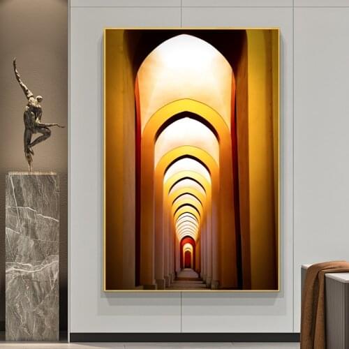 European Style Abstract Architecture Canvas Painting Wall Art Decoration Print On Canvas Poster for Room Gallery Decor Cuadros