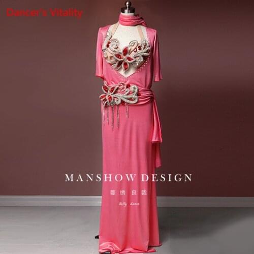 Belly Dance Robe New Suit Sexy Oriental Dance Performance Clothing High-end Custom Luxury Diamond Dancing Unifom