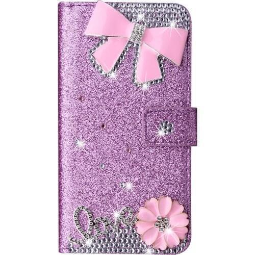 For Samsung Galaxy Note8 Note9 Note10 Lite 20 Case S7 S8 S9 S10 E S20 Plus Ultra S6 Edge Flip Glitter Wallet Leather Case