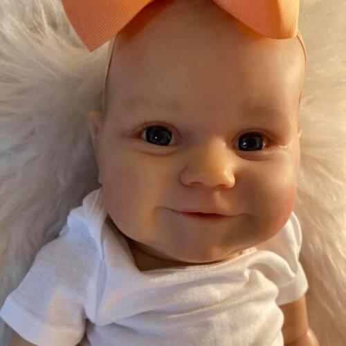 NPK Two Options 50/60cm Reborn Baby Doll Maddie Toddler with Hand-Drawing Hair High Quality Handmade Reborn Doll