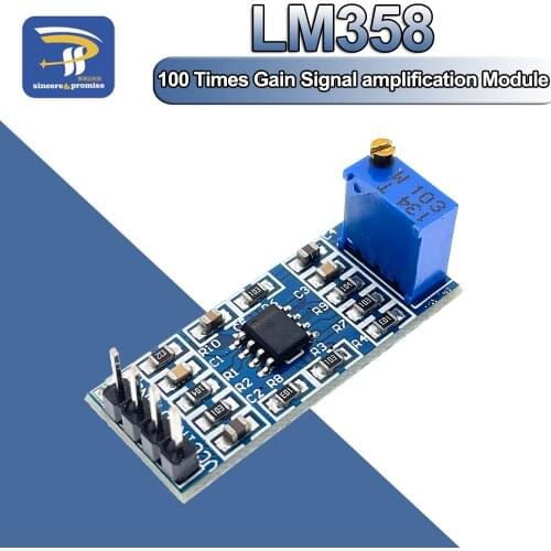 LM358 100 Times Gain Signal Amplification Amplifier Operational Amplifier Module 5V-12V Hot Sale