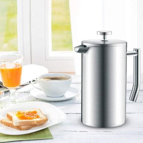 Small Stainless Steel French Press Coffee Plunger Press Pot Best Tea Brewer Espresso Machine 1500Ml Kettle Coffee Maker