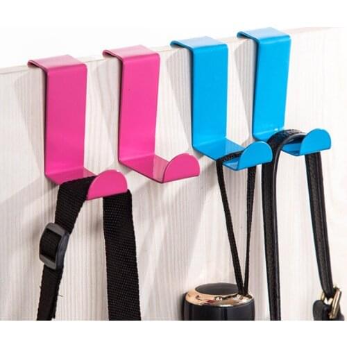 Multifunction Home Organizer Door Balcony Hooks 2Pcs Portable Hats Clothes Pothook Z-type Stainless Steel Towel Hanger