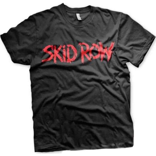 Print Men T Shirt Summer Officially Licensed Skid Row Logo Mens T-Shirt