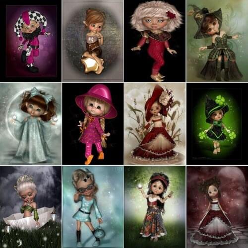 5D DIY Diamond Painting Kit Cartoon Joker girl boy ghost baby Full Square&Round embroidery mosaic Cross stitch Paint home decor