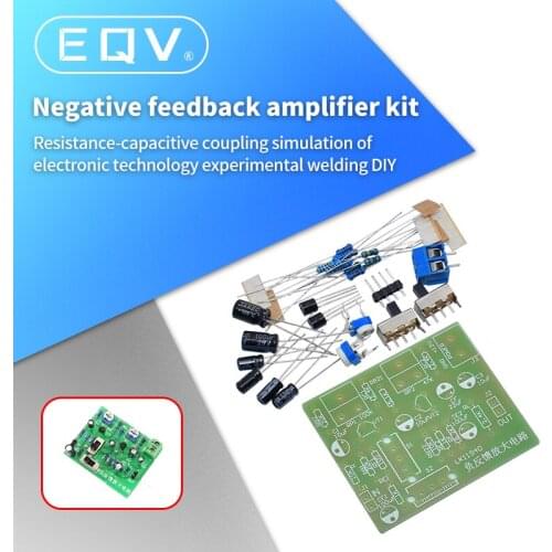 Negative feedback amplifier kit teaching training resistive-capacitive coupling simulation electronics students laboratory DIY