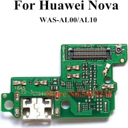 New USB Charging Port Dock MIC Flex cable For Huawei Nova WAS-AL00 AL10 USB Charger plug with microphone board Connector
