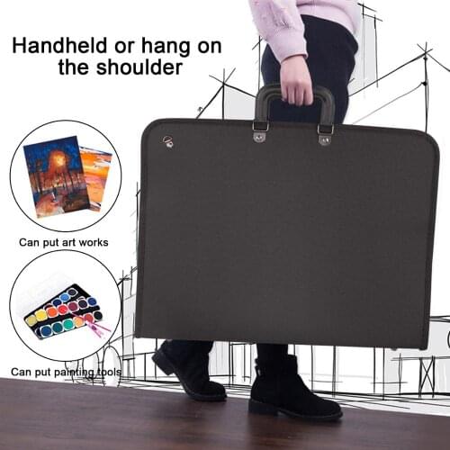 37 x 48cm Art Portfolio Expanding Folder File Organizer Carry Case Bag for Artwork Drawing Painting Sketch Photography Poster