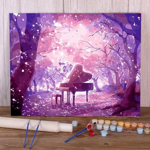 Landscape Fantasy Cartoon DIY Painting By Numbers Set Oil Paints 50*70 Oil Painting Wall Decoration For Kids Handicraft