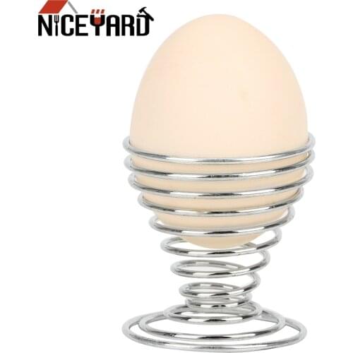 NICEYARD Wire Tray Egg Cup Stand Storage Rack Spring Boiled Eggs Holder Stainelss Steel Egg Tools Kitchen Gadgets Cooking Tool