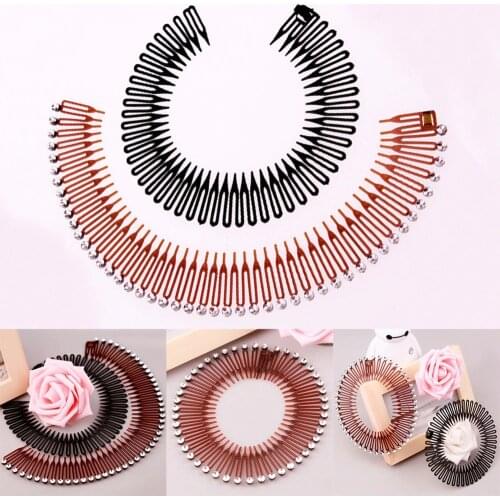 3pcs/set Professional Black Brown Coffee Flexi Grip Combs Multiteeth Hair Clips String Clamp Dish Hair Accessories Salon Tools