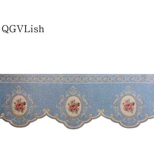 QGVLish 35cm Wide Ethnic Jacqurd Lace Ribbon Belt Curtain Lace Trim Webbing DIY Valance Curtain Accessories Bedroom Home Decor