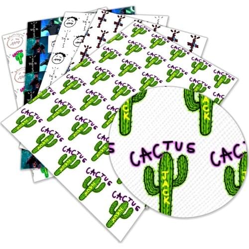 Rap Singer Travis Scott Printed Faux Leather Sheets Lychee Bottom Synthetic Fabric for DIY Hair Bows Earrings Craft 22*30cm