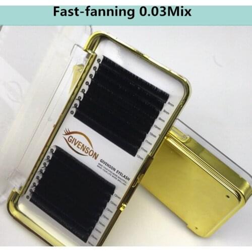GIVENSON 0.03Mix Easy fan lash easy fanning lashes eyelash extension eyelash factory Bloom Eyelash Volume Lashes
