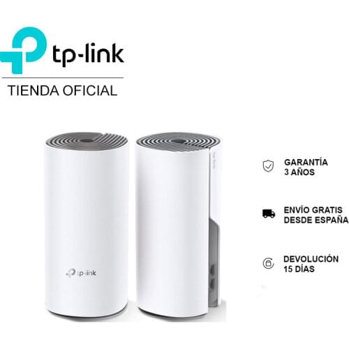 Pack 2 access point WiFi TP-LINK Deco E4, repeater wifi mesh, 2.4GHz (300Mbps), 5GHz (867Mbps), dual band AC 1200Mbps