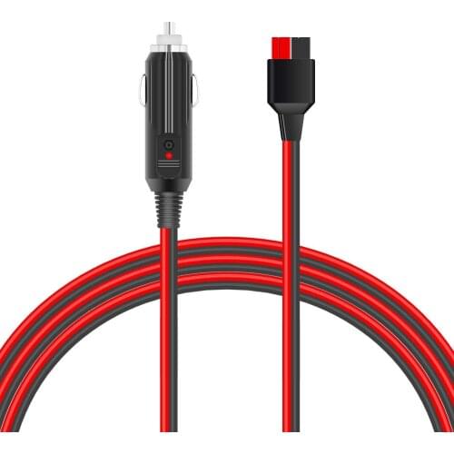 Cigarette Lighter Plug 14AWG Cable 15AMP Adapter Cable with Solar Panel Connectors 1M 3.3 ft