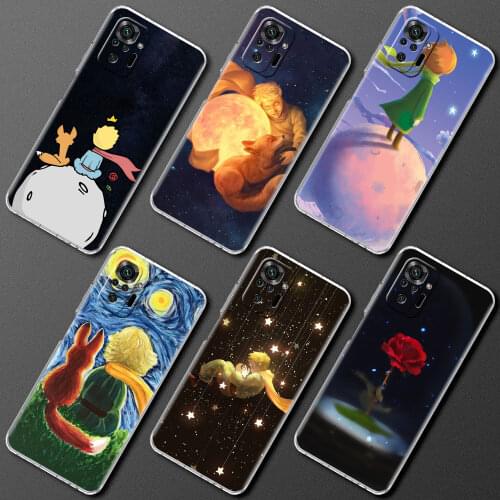 Silicone Cover For Xiaomi Redmi Note 10 9 Pro 9S 8 9C 7 8T 10S 9A 7A 8A K40 K20 Shockproof Soft Phone Case The Little Prince Fox