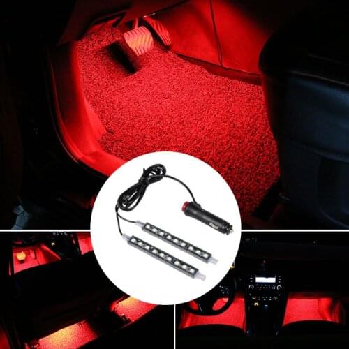 Car interior LED foot sole decoration light strip for Peugeot 206 207 208 301 307 308 407 2008 3008 4008