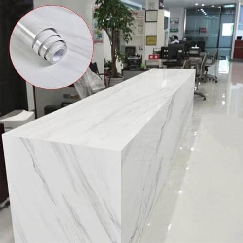 Waterproof PVC Marble Color Wallpaper Self-adhesive Modern Living Room Kitchen Wall Stickers Room Decor Film Contact Paper Decal