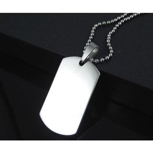 Wholesale military dog tag stainless steel pet id name tag pendant free shipping SN2110
