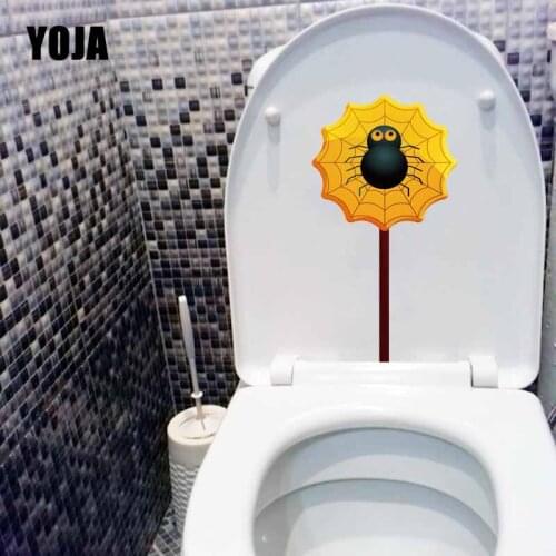 YOJA 12.9X23.8CM Cute Cartoon Spider Web Bedroom Home Decor Wall Sticker Toilet Decal T5-1345