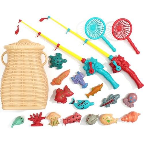 1 Set Kids Educational Toys Magnetic Fishing for Childrens Games Boys Girls Bathroom Bathing Water Summer Beach Swimming Pools