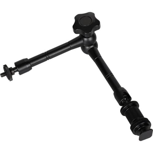 11-Inch Friction Magic Arm with 1/4 inch and 3/8 inch Thread, Suitable for Slr Camera Stand, Lcd Monitor, Led Flash