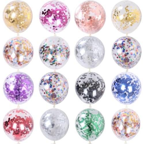 12inch Star Confetti Latex Balloon Romantic Adult Wedding Decoration Baby Shower Birthday Party Decor Clear Air Balloons
