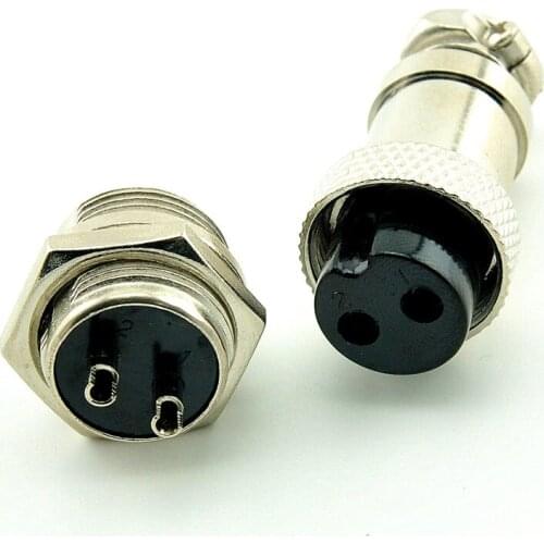 4Pcs/Lot Gx16 Gx16-2 2P 2Pin 16Mm Male&Female Wire Panel Connector Plug Circular Aviation Connector Socket Plug