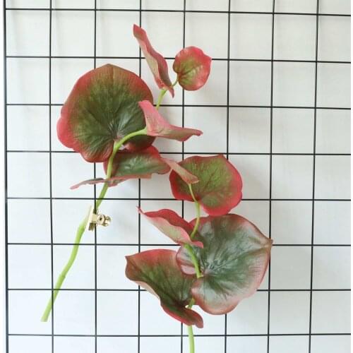 5Pcs Artificial Latex Plants Butterfly Leaf Indoor Plant Wall Home Decoration Micro Landscape Flower Material Leaves