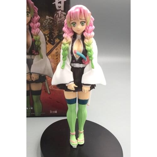 Demon Slayer Anime Figures PVC Toys 15cm Kanroji Mitsuri Kimetsu no Yaiba Action Doll Gifts