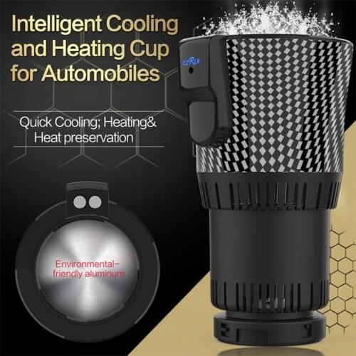 2-In-1 Auto Hot Cold Holder Car Coffee Warmer Cooler Cup Heating Smart Control Electric Mug Drink Holder Cooling Beverage
