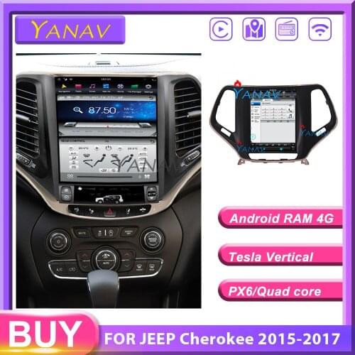 Car GPS navigation FOR-JEEP Cherokee 2015-2017 car radio multimedia System player Android Vertical Screen car stereo DVD player