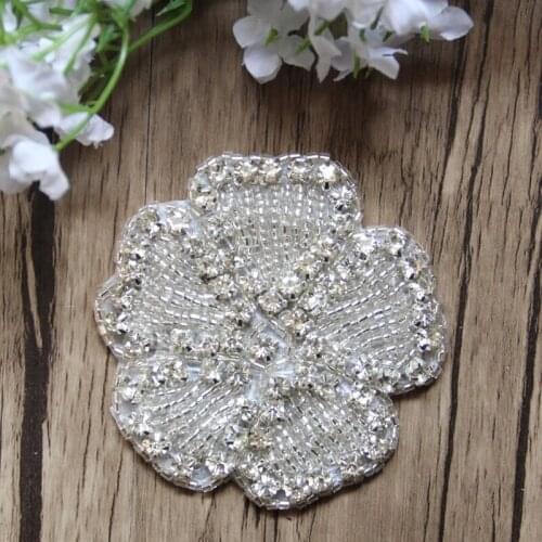 Free Shipping Wholesale 20 pcs/lot 2.8'' Rhinestone Applique for Wedding Gown Bridal Sash Evening Wear LSAP073004