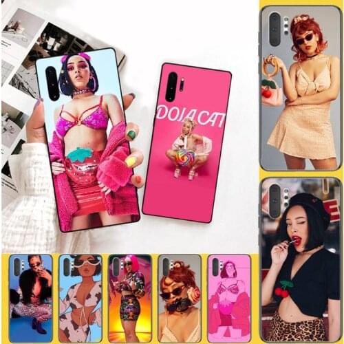 PENGHUWAN Doja Cat Black TPU Soft Phone Case Cover for Samsung Note 3 4 5 7 8 9 10 pro M10 20 30