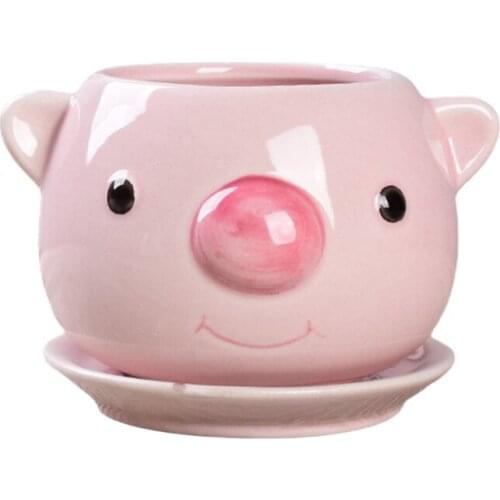 Succulent Flowerpot Plant Bear Home Decoration Pot Gift Bonsai Durable Container Cute Cactus Animal Glazed Ceramics Cartoon Pots