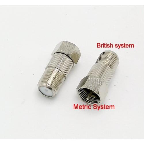 F type metric system to British system F type Male to Female Conversion connector 5pcs/lot