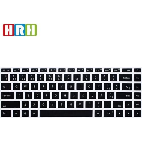 HRH Waterproof High Quality Ultra-thin Durable Spanish Silicone Laptop Keyboard Skin Cover Protective Film For Xiao mi Pro 15.6"
