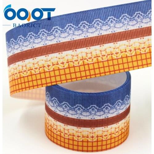 OOOT BAORJCT I-19729-1712,38mm,10yards Cartoon Thermal transfer Printed grosgrain Ribbons,bow cap DIY accessories decorations