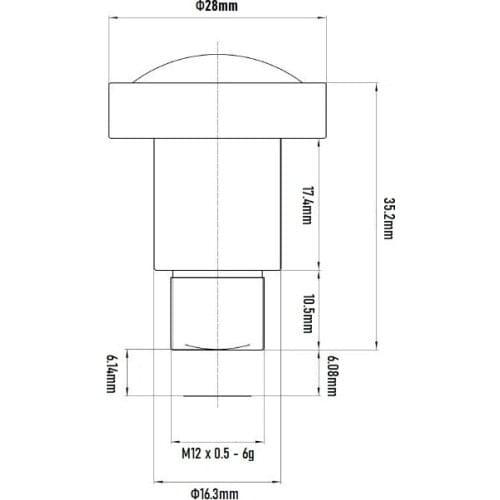CCTV Camera 3.2mm Lens 12 MegaPixel MTV M12 x 0.5 Mount Fixed Focus Lens For CCTV Camera